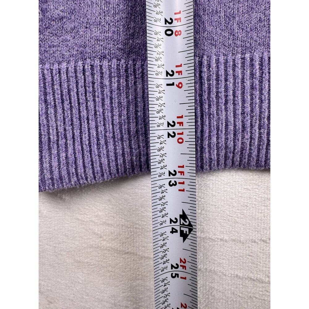 LOFT Women’s Small Lilac Boat Neck Pullover Sweater Cotton Blend 3/4 Tie Sleeve - Picture 6 of 9